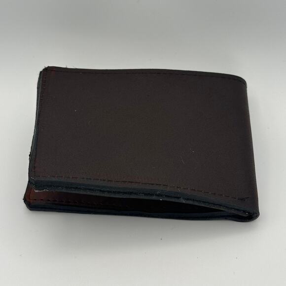 Minimalist Handmade Oaxaca Dark Chocolate Thick Leather Bifold Wallet Men - Picture 4 of 10